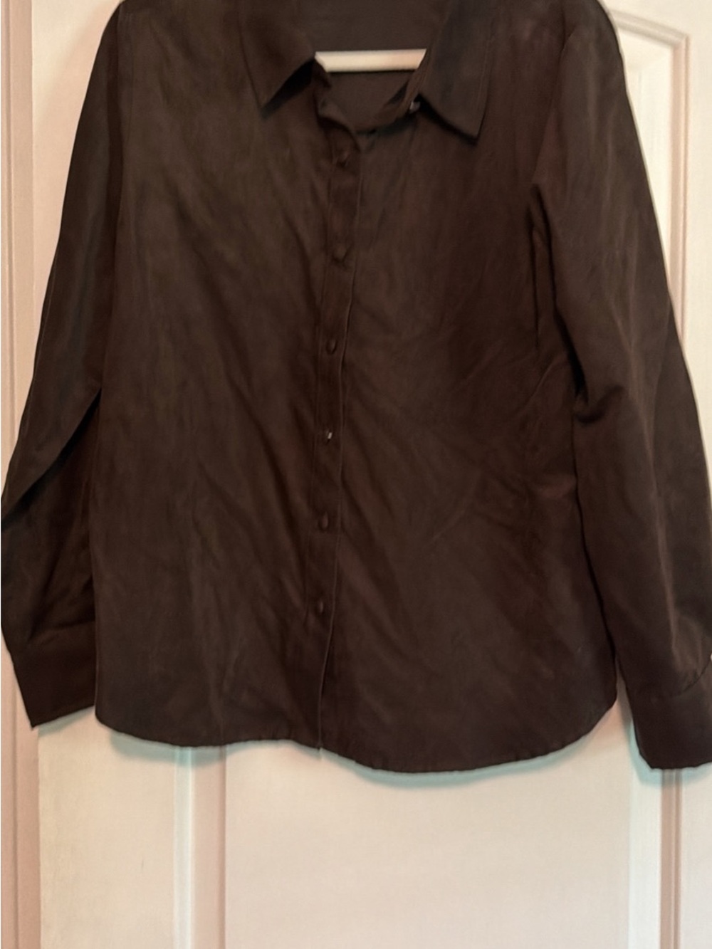 Vince Camuto Dark Brown Long-Sleeve Button-Down Shirt